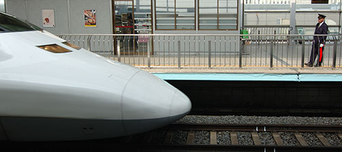 Shinkansen at station