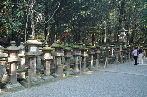 Nara, stone lanterns