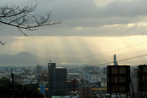 Kumamoto, východ slunce